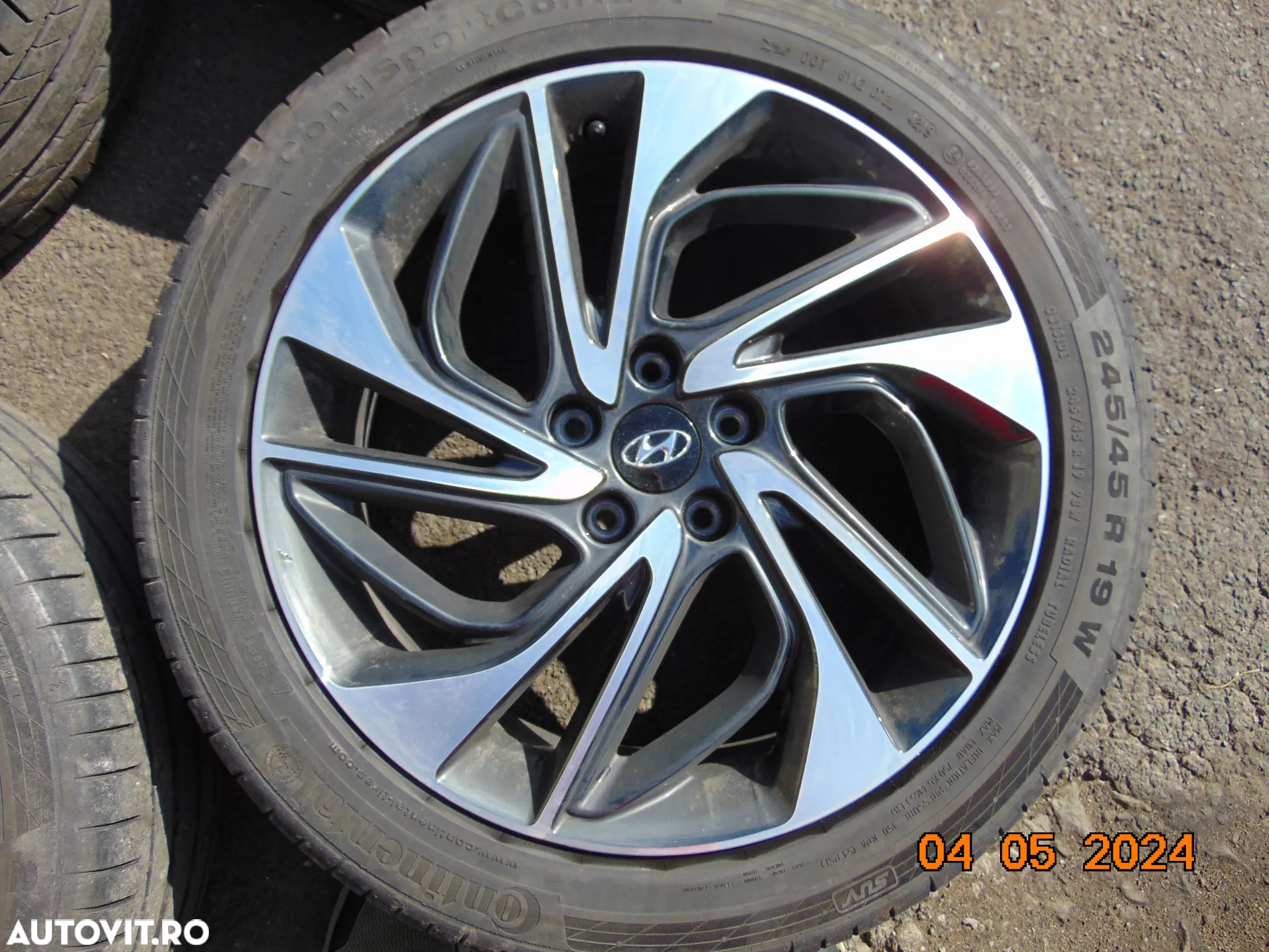 Jante hyundai Tucson r19 jante aliaj cu anvelope vara Santa fe Kia sportage Sorento mazda nissan honda 245/45/r19  continental - 5