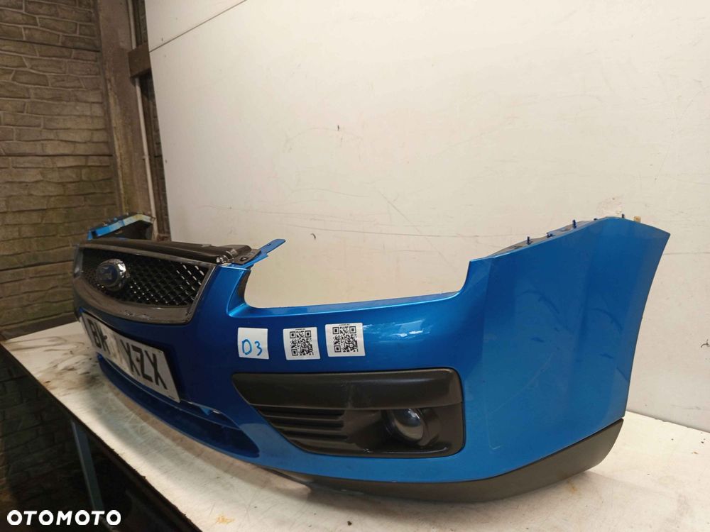 ^ ZDERZAK PRZÓD PRZEDNI DO FORD FOCUS MK2 II Q8 NIEBIESKI HALOGENY - 2