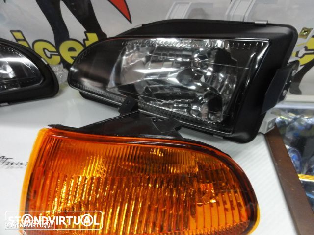 Farois frontais com luz branca 5000k Honda civic 92-95 EG8, EG9, EH8, EH9 JDM Fundo + piscas frontais Honda civic 92-95 4 portas EG8, EG9 fundo laranja JDM Look - 12
