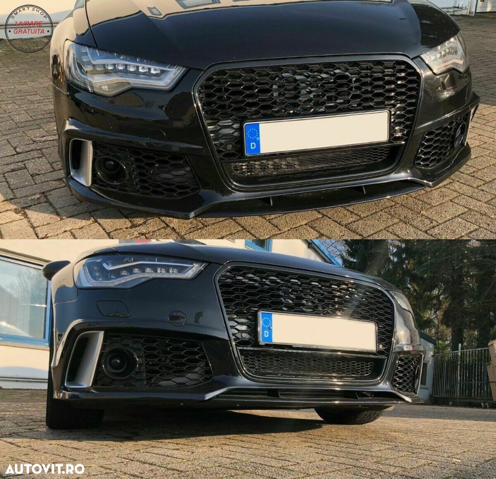 Bara Fata cu Grile Audi A6 C7 4G Facelift (2015-2018) RS6 Design- livrare gratuita - 9