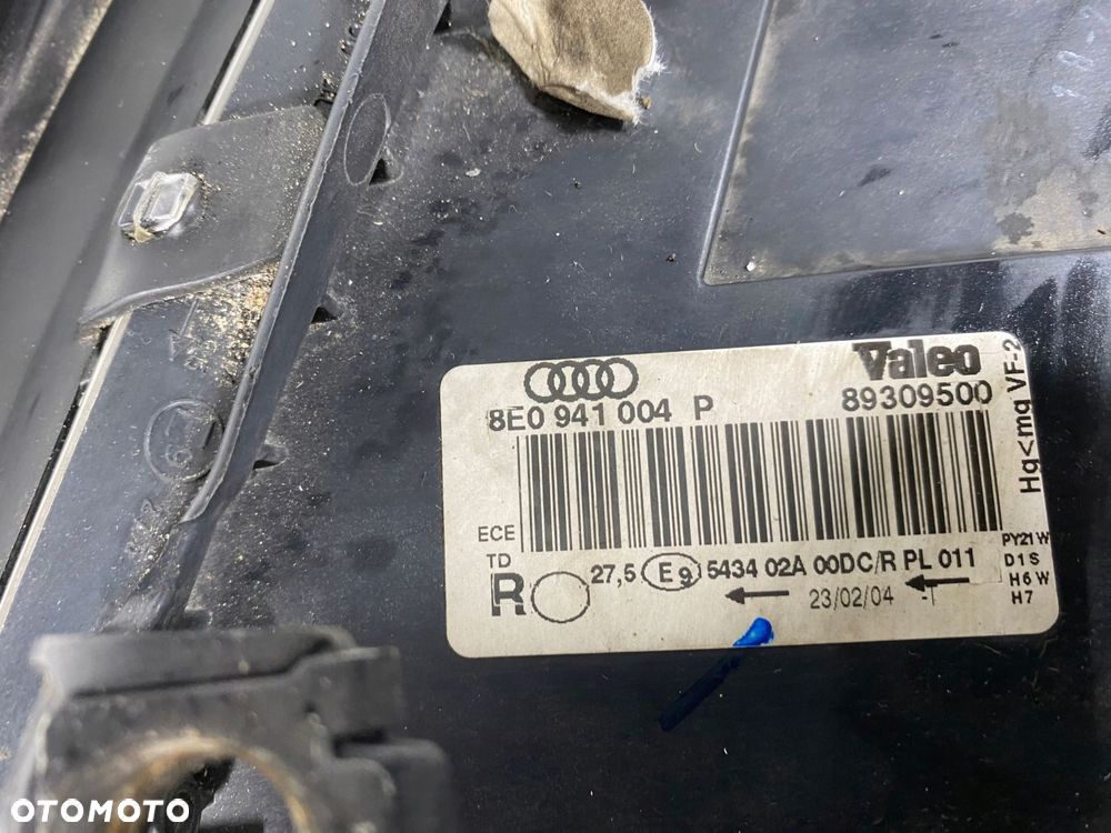 reflektor prawy kompletny audi a4 b6 bixenon 8e0941004p europa - 7