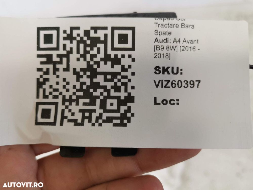 Capac Cui Tractare Bara Spate Audi A4 Avant [B9 8W] [2016 - 2018] 2019 - 4
