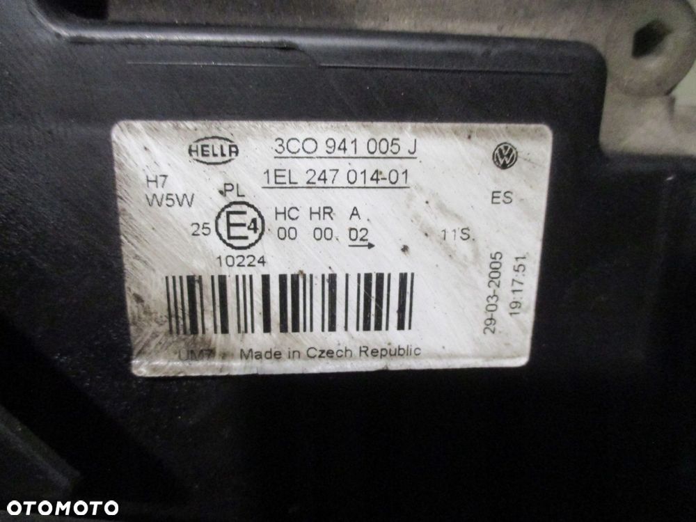 REFLEKTOR LAMPA LEWA PRZÓD VW PASSAT B6 EUROPA - 3