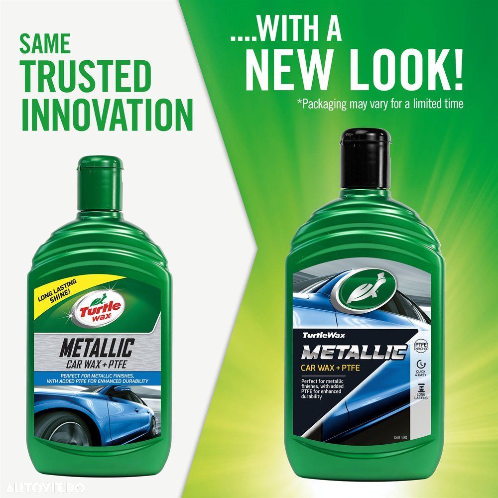Ceara auto Turtle Wax FG8222 Metallic wax Ptfe 500ml pentru vopsele metalizate - 3