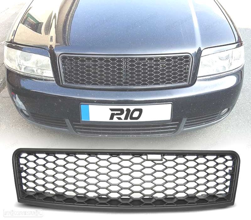 GRELHA FRONTAL AUDI A6 C5 01-04 LOOK RS PRETO - 1