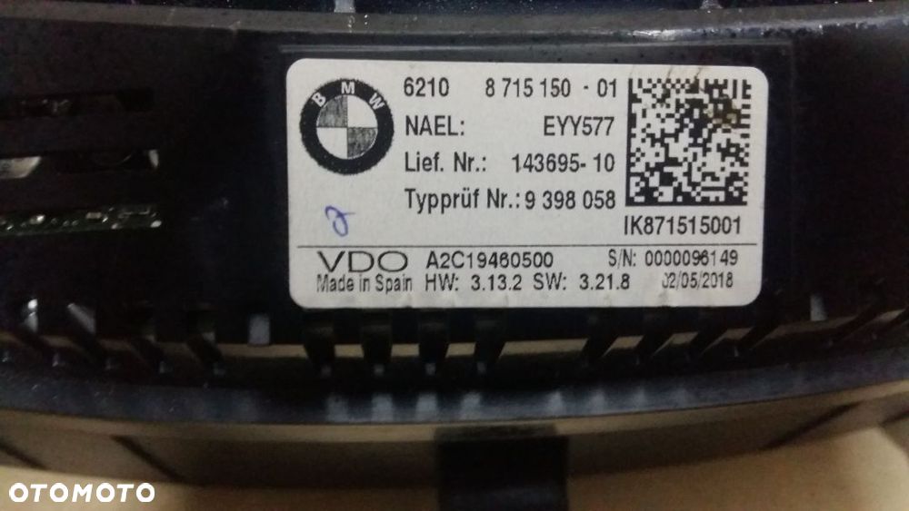 Licznik BMW G01 G30 G31 8715150-01 143695-10 - 4