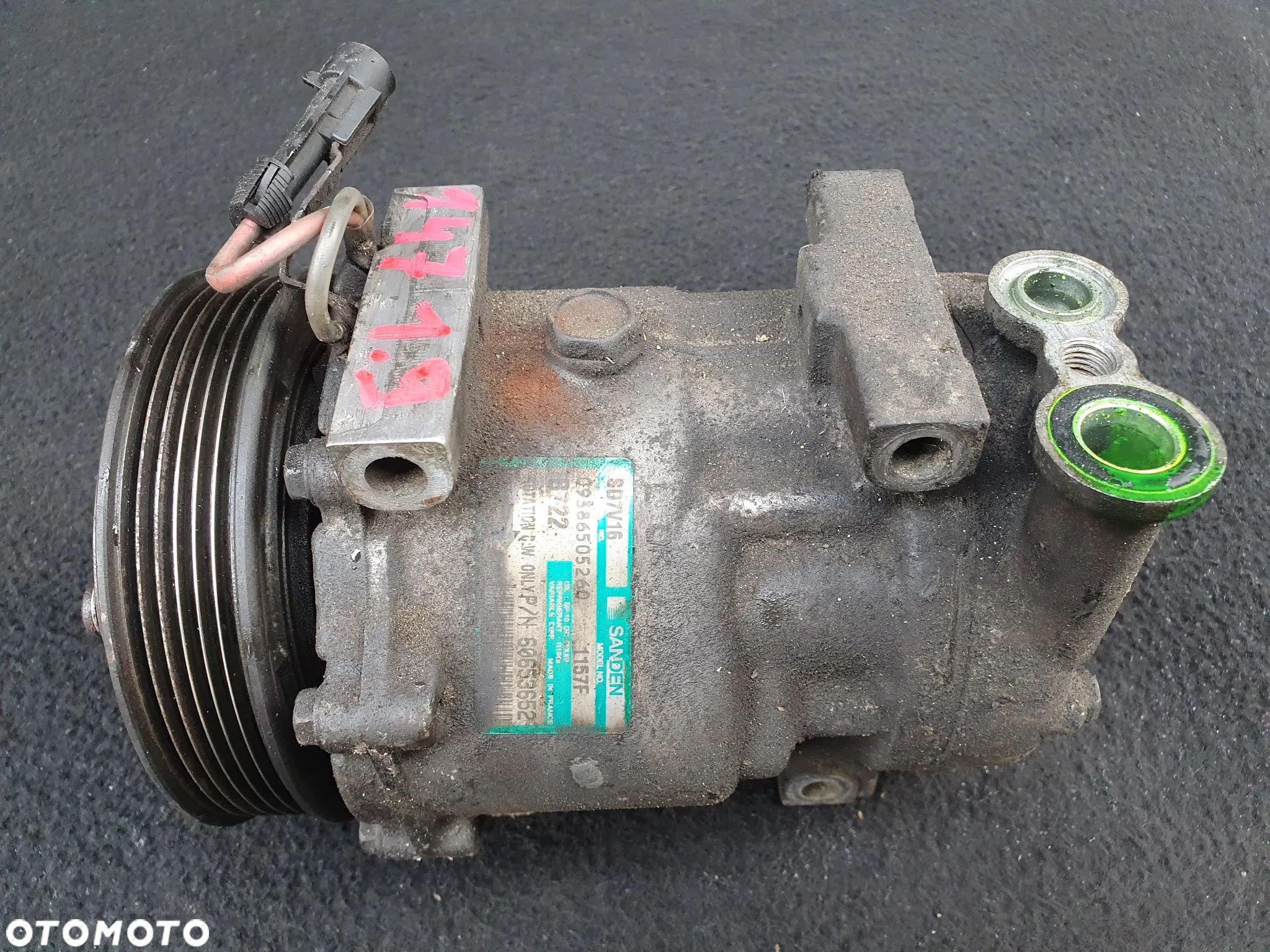 ALFA ROMEO 147 156 1.9JTD KOMPRESOR SPRĘŻARKA KLIMATYZACJI 60653652 SANDEN ORYGINAŁ POSIADAM 4SZT - 1
