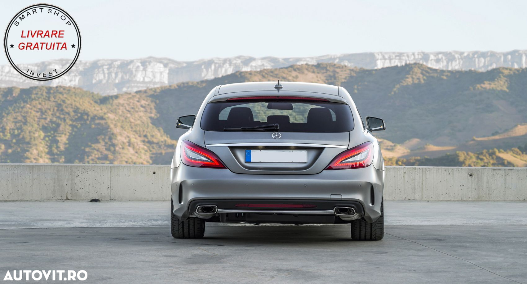 Difuzor cu Evacuare Dubla Mercedes CLS Sedan W218 (2012-2017) pentru bara Standard- livrare gratuita - 8