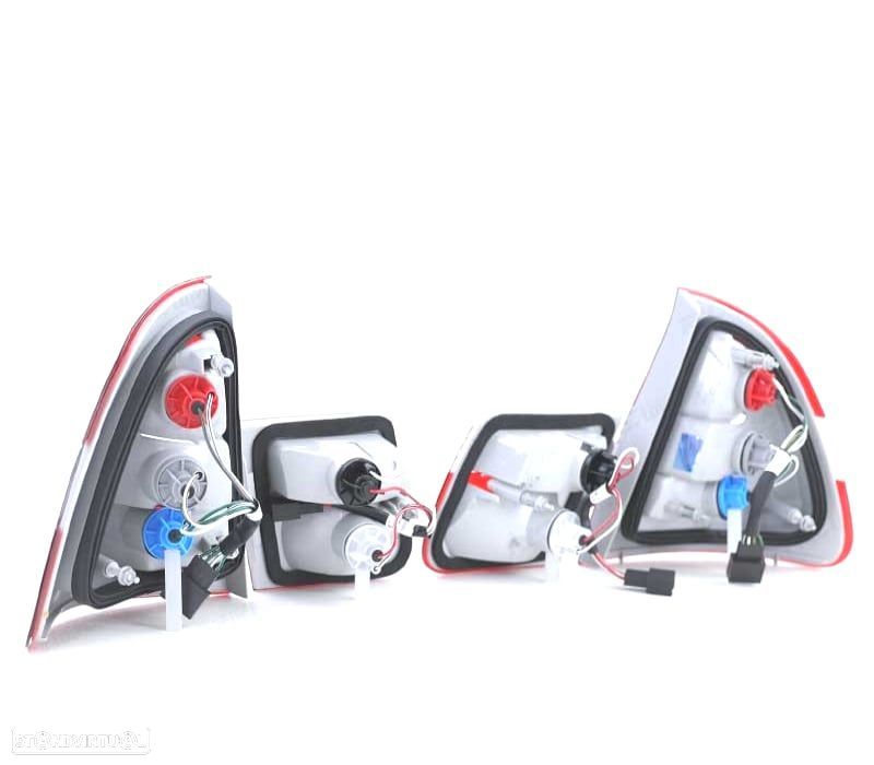 FAROLINS TRASEIROS BMW E46 TOURING 98-05 VERMELHO BRANCO - 2