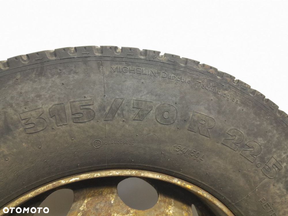 SCANIA R KOŁO TYLNE BLIŹNIAK FELGA STALOWA Z OPONĄ 315/70 R22.5 154/150L - 2