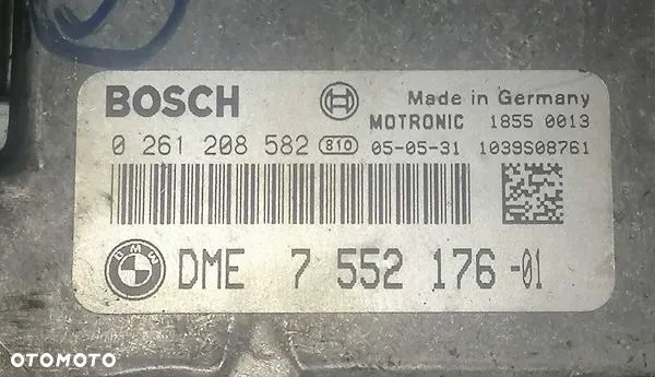 BMW 3 E90 - STEROWNIK KOMPUTER SILNIKA 0261208582, 7552176 - 2