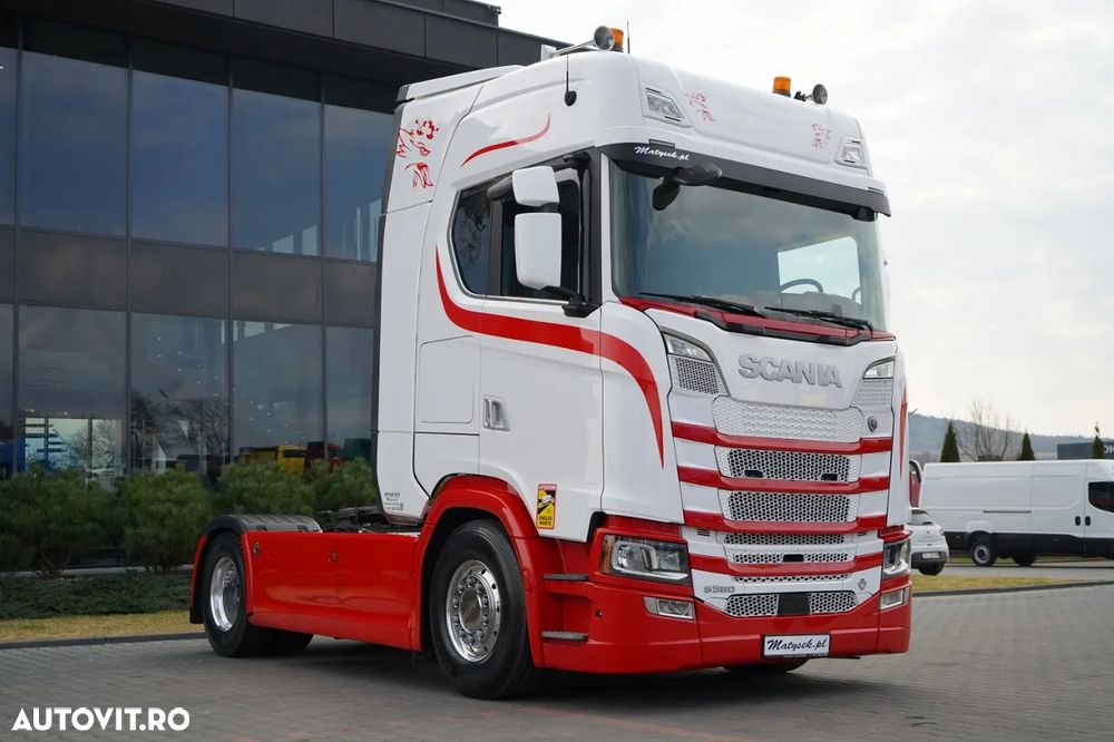 Scania S 580 / V8 / RETARDER / I-PARK COOL / FULL AIRMATIC / JANTE DIN ALIAJ / PIELE / ANVELOPE 100% / - 6