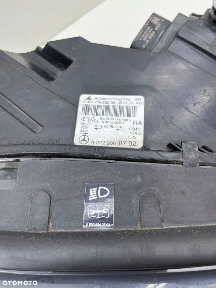 MERCEDES W222 LAMPA PRAWA PRZÓD FULL LED ILS KOMPLETNA ANGLIK A2229068702 - 8