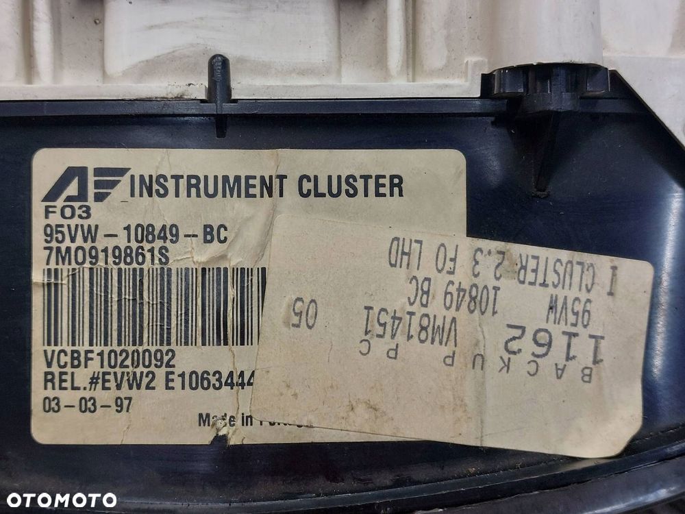 LICZNIK ZEGARY FORD GALAXY MK1 2.3 16V 7M0919861S - 4