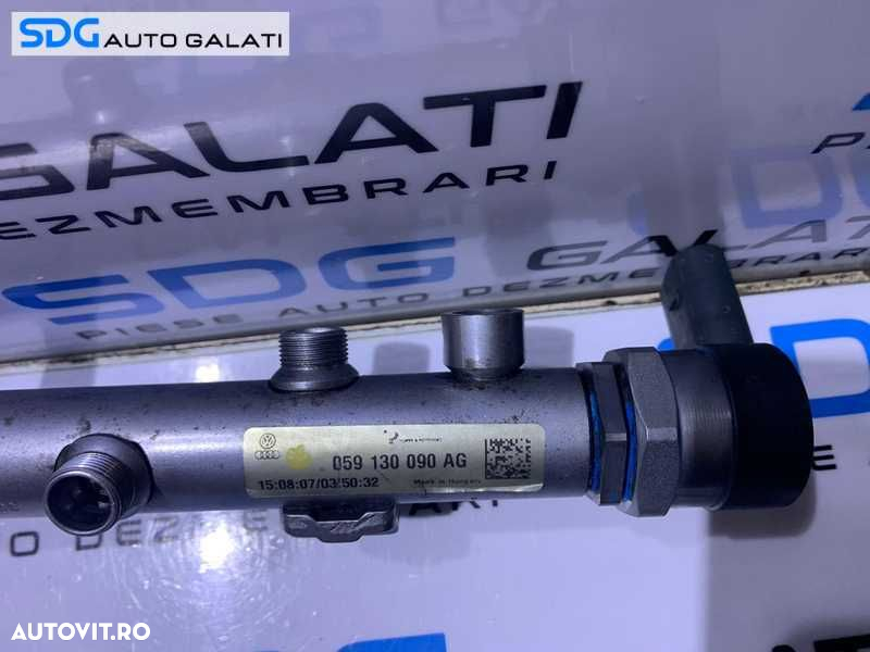 Rampa Presiune Injectoare cu Senzor Regulator VW Touareg 3.0 TDI V6 BKS BUN 2006 - 2010 Cod 059130090AG 057130764F 0281002854 - 6