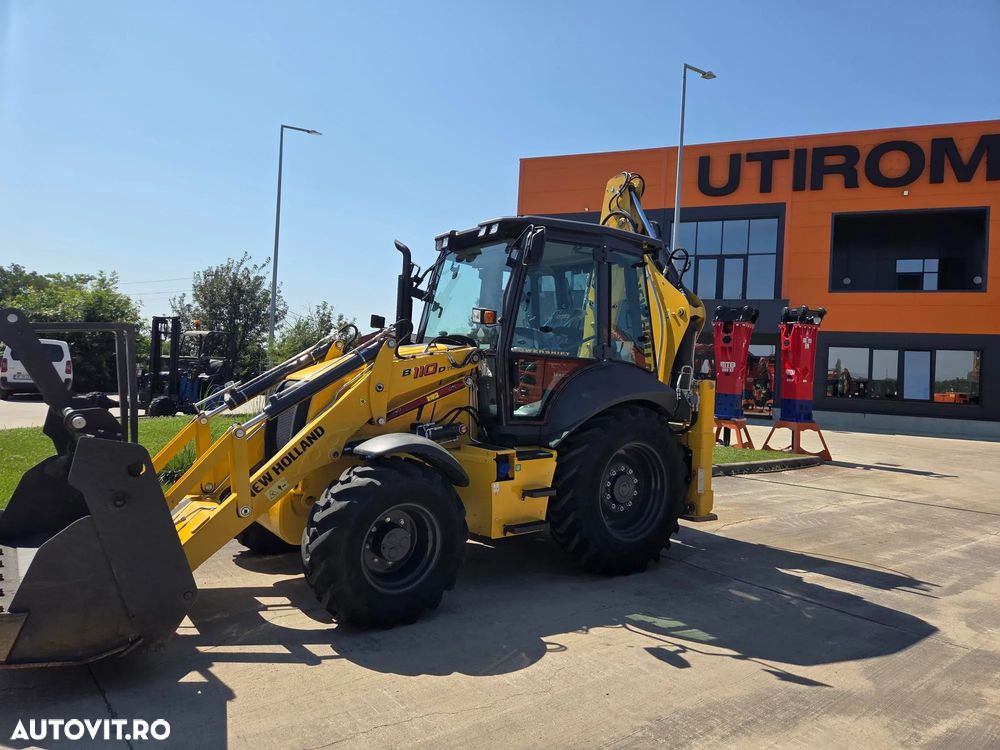 New Holland EX DEMO, 184h, B100D, FULL OPTION, 120CP, cutie automata POWERSHIFT, brat excavare extensibil cu inst picon pe el, MICHELIN, cupa multifunctionala 4x1, FURCI, Aer cond, Certificat CE, posibilitate leasing 4 ani-PROMOTIE 75.900 EUR+Tva - 7