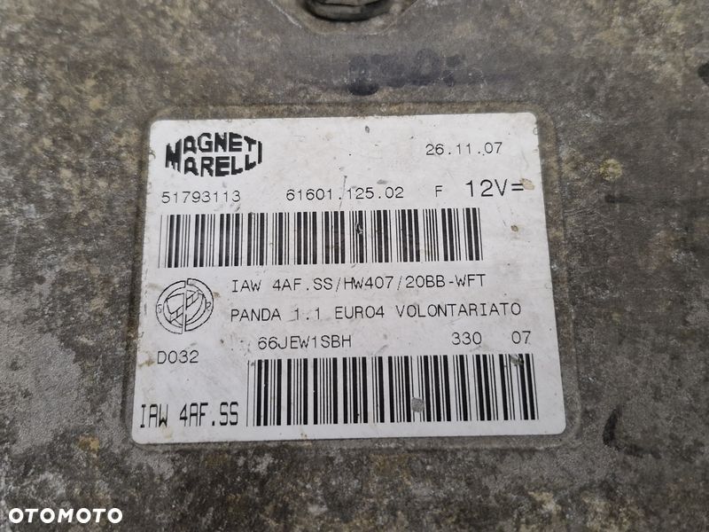 FIAT PANDA II 1.1 B STEROWNIK KOMPUTER SILNIKA ECU 517931113 - 2