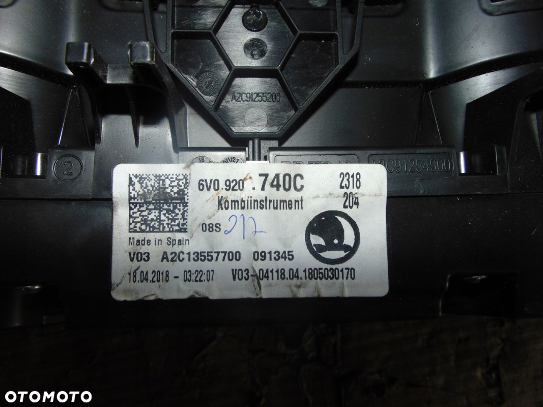 LICZNIK ZEGARY FABIA III 1.2 6V0920740C EUROPA - 4