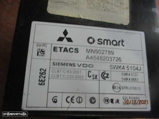 Modulo A4548203726 SMART FORFOUR 2006 1.5Dci  Módulo De Controle De Conforto - 2