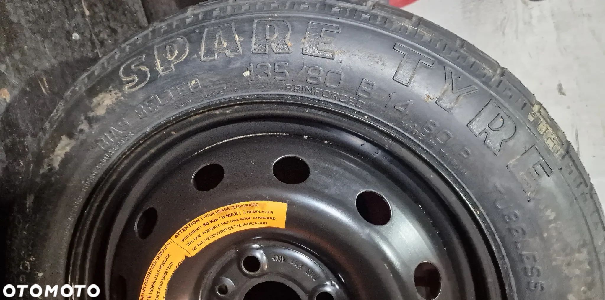 KOŁO DOJAZDOWE ZAPASOWE 135/80 B14 ET43 4x98 PIRELLI - 1