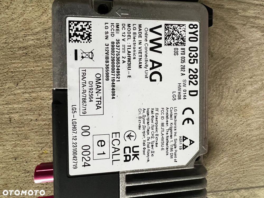 AUDI A3 8Y MODUŁ STEROWNIK USŁUG ONLINE 8Y0035282D - 3