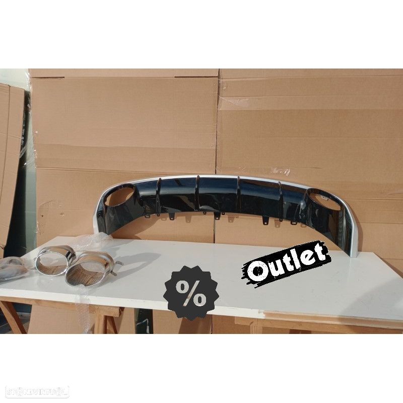 C030101C1 DIFUSOR TRASEIRO PARA AUDI A6 4G 15-18 LOOK RS + PONTEIRAS ESCAPE - 3