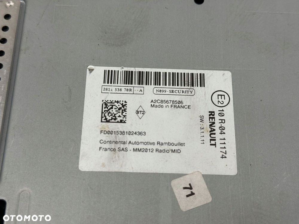 stacja multimedialna radio renault captur 281153870r - 4
