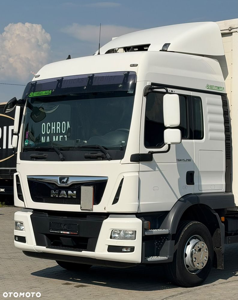 MAN TGM 15.290 / BURTO - FIRANKA / WINDA / 370 TYŚ KM / ŁADOWNOŚĆ 8 120 KG / 1 REJ. 2019 ROK / 18 EUROPALET / ZSUWANY DACH / SPROWADZONY / SYPIALKA / EURO 6 - 6