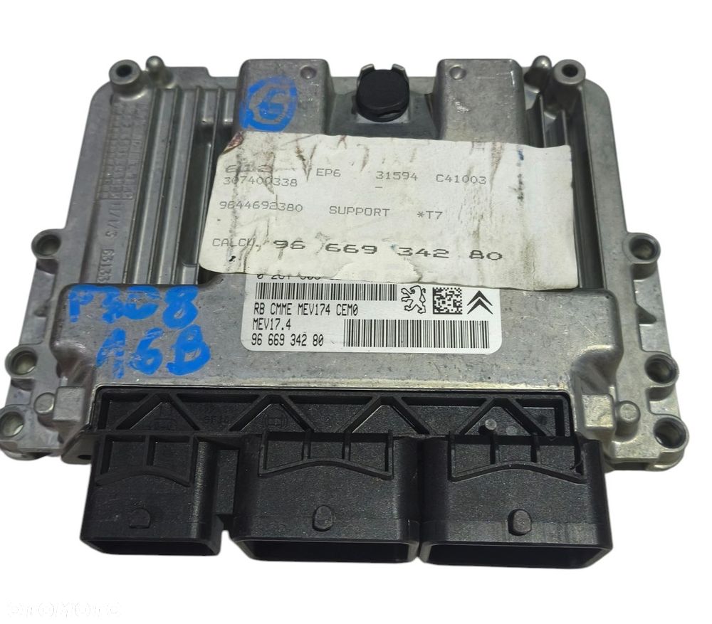 PEUGEOT 308 T7 09r 1.6 VTI STEROWNIK KOMPUTER SILNIKA 9666934280