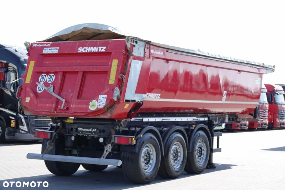 Schmitz Cargobull WYWROTKA / 26 m3 / STALOWA / HYDROKLAPA / OŚ PODNOSZONA / AUTOMATYCZNIE ZSUWANA PLNADEKA / SPROWADZONA - 8