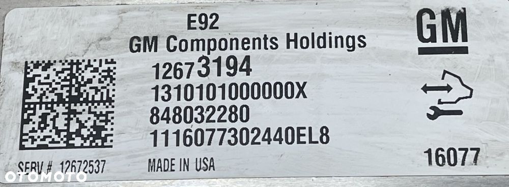 O3 CADILLAC ESCALADE IV 2014 - 6.2 STEROWNIK SILNIKA KOMPUTER ECU 12673194 - 3
