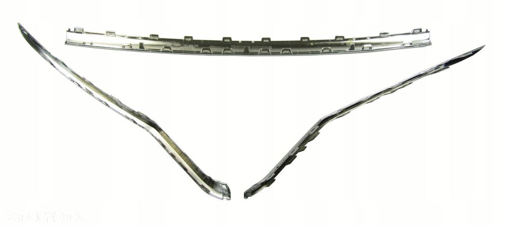 Listwa / Listwy chrom na zderzak przedni VW T-ROC 17 - 22 Zestaw - 2