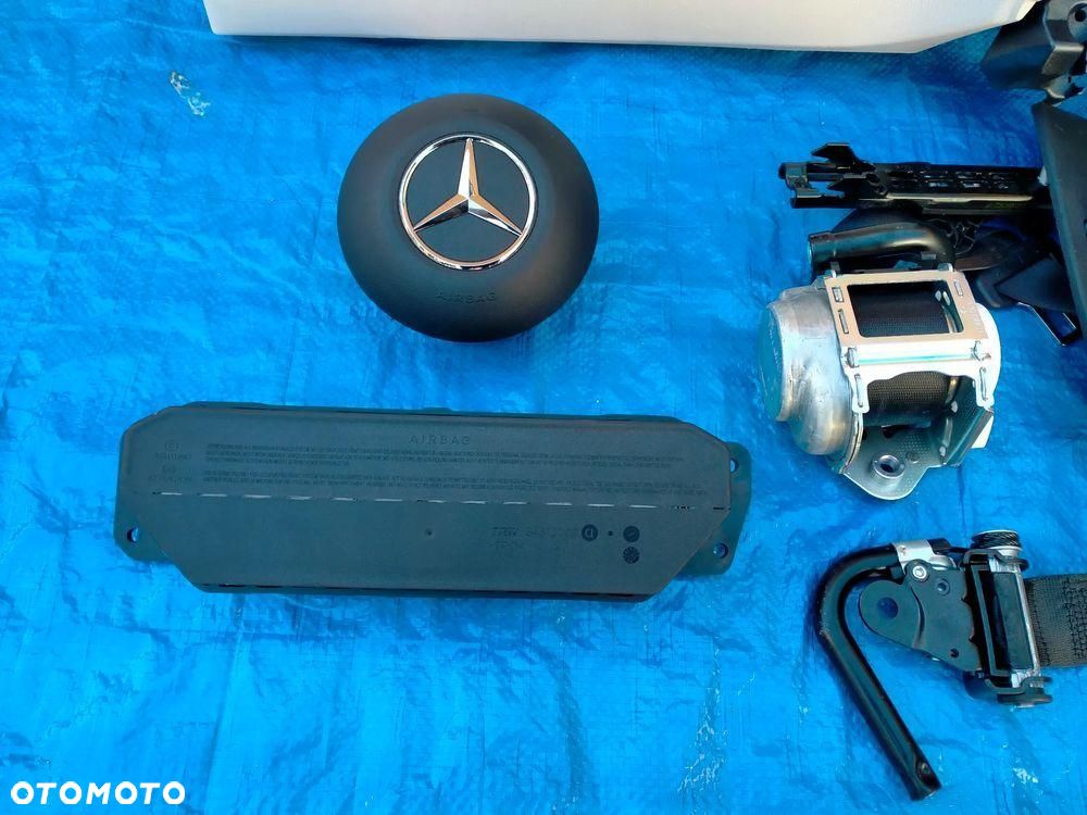 MERCEDES W206 KONSOLA DESKA CZARNA DÓŁ BEŻOWY AIRBAG PAS PASY KOMPLET - 6