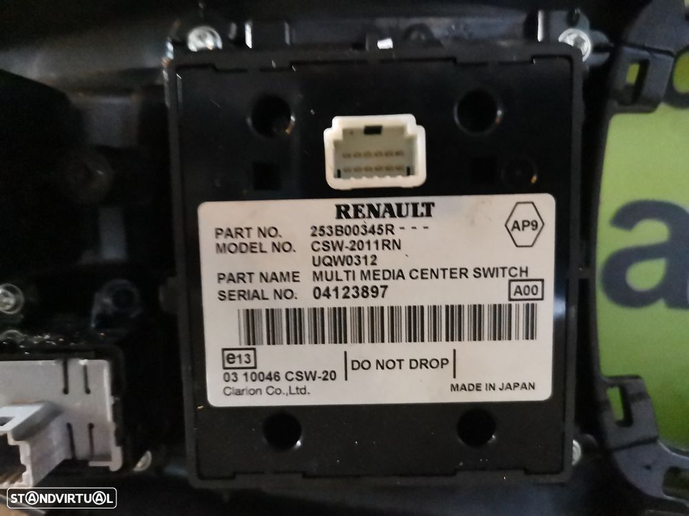 RENAULT LAGUNA III CONSOLA CENTRAL JOYSTICK - Z294 - 7