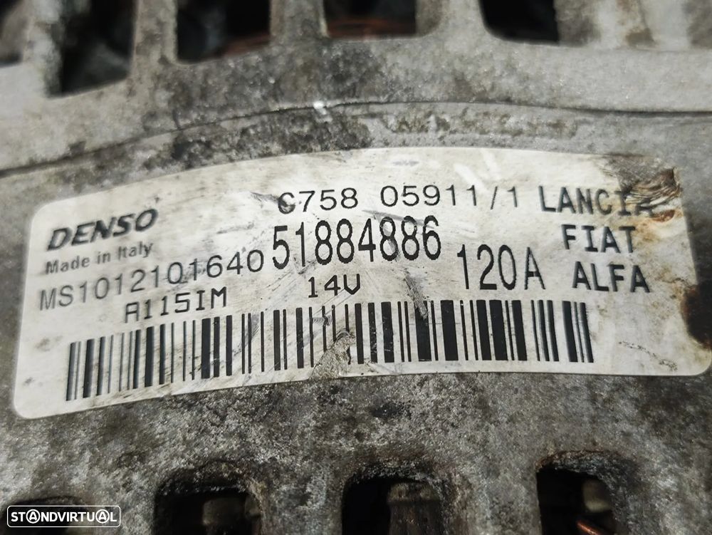 Alternador Denso - Alfa Romeo Giulietta - 940A1000 - 51884886 - 7