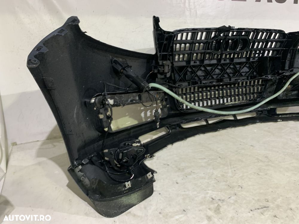 Bara fata Audi Q7, 2006, 2007, 2008, 2009, 2010, cod origine OE 4L0807437, cu gauri pentru spalatori faruri. Bara este noua, spoilerul atins si grila radiator defecta. - 17