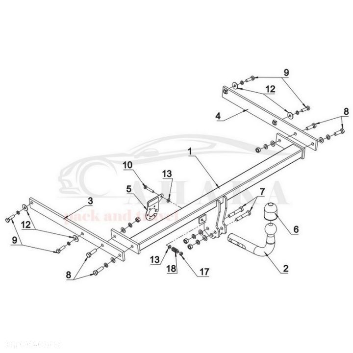 Hak Holowniczy Odkręcany Do Ford C-Max 2010-2019 - 2