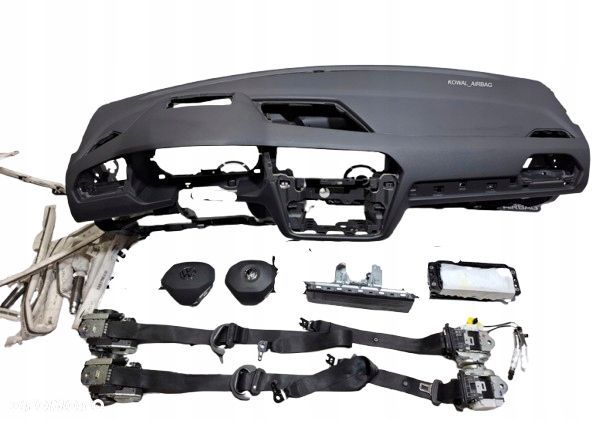 komplet poduszki deska pas pasy volkswagen vw tiguan 2 ii lift head up - 1