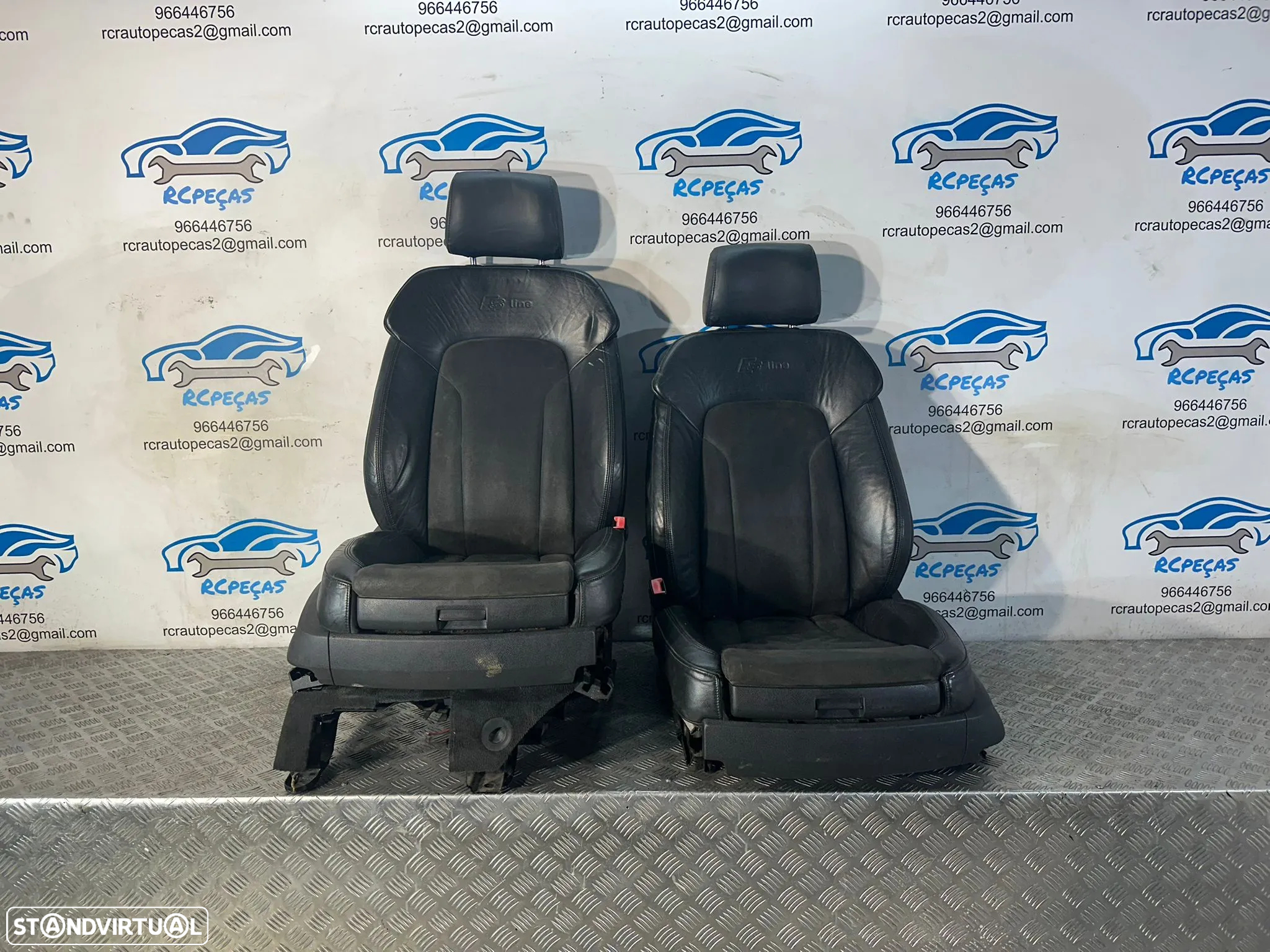 Conjunto Bancos Em Pele 7 Lugares Audi Q7 4L Airbag Elétricos Aquecidos 2004 - 2015 - 11