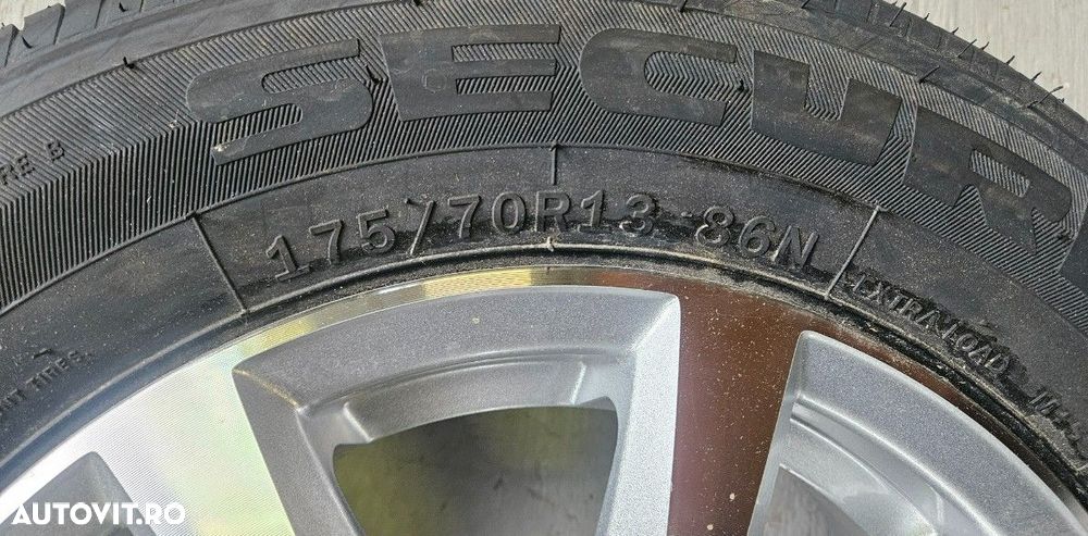 Roata 175/70 R13 86N Anvelopa Security Janta aliaj 5Jx13 4/57/100 ET30 - 3