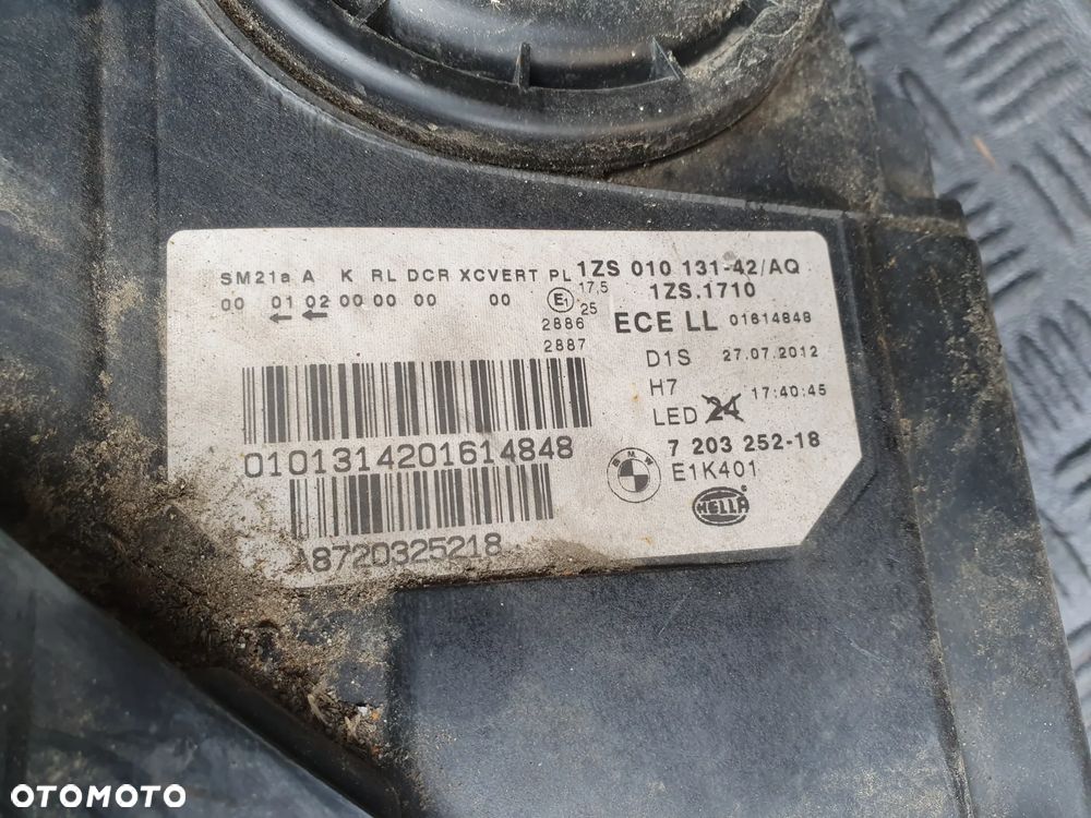 LAMPA BMW F10 F11 BI XENON SKRĘTNY PRZED LIFTEM PRAWA EUROPA 7203252-18 - 3