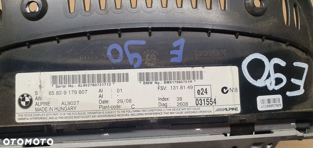 Wyświetlacz monitor NAVI nawigacji BMW 3 E90 9179807 - 6