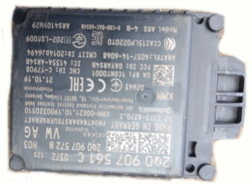 SEAT ARONA FR CZUJNIK RADAR ACC MODUŁ SENSOR 2Q0907561C - 2