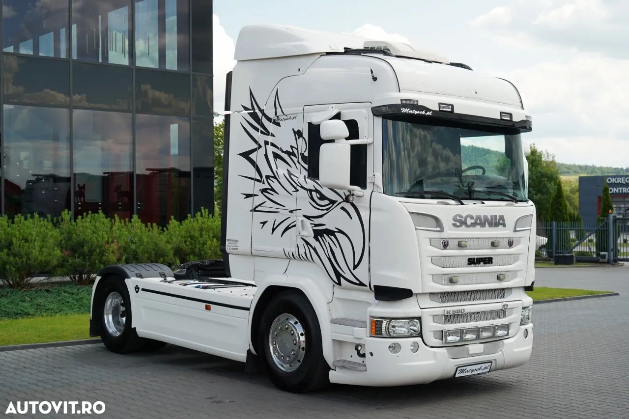 Scania R 580 / V8 / RETARDER / ALL ON PERNE / I-PARK COOL / SKIN / ANVELOPE 100% / DUPĂ CONTRACTUL DE SERVICE GOLDEN - 1