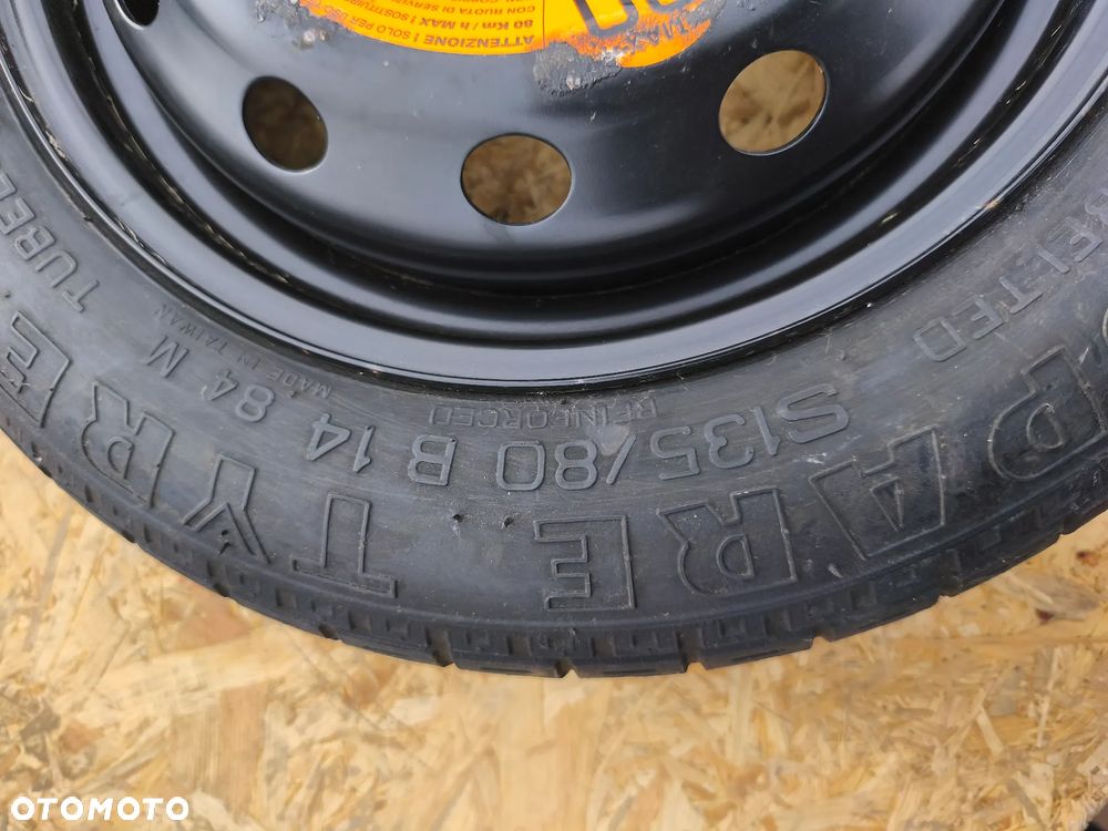 KOŁO DOJAZDOWE ZAPASOWE 135/80B14 4X98 14 CALI DO FIAT 500 PUNTO - 4