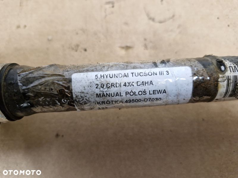 tucson 3 iii sportage 4 iv 2.0 crdi 4x4 d4ha półoś lewy przód lewa 49500-d7030 - 4