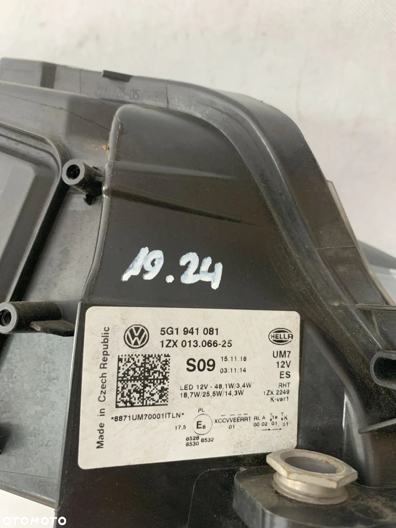 Image Volkswagen Golf 7 VII FL 17r Světlomet levý zdvih 2017 - 5G1941081