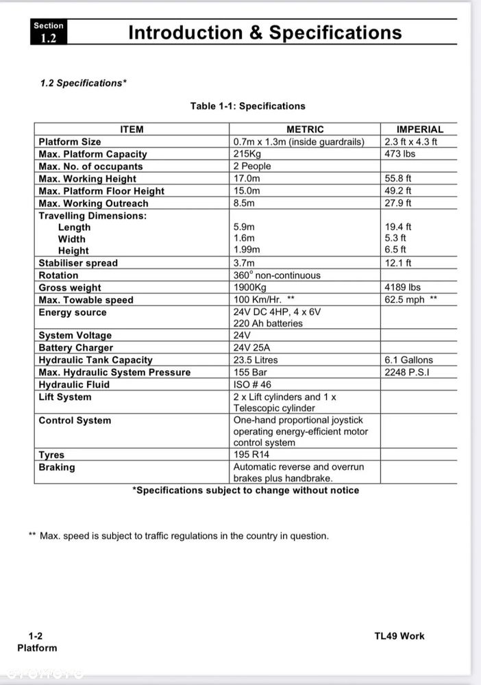 UpRight TL49  nifty zwyzka podnośnik koszowy 16 metrów - 2