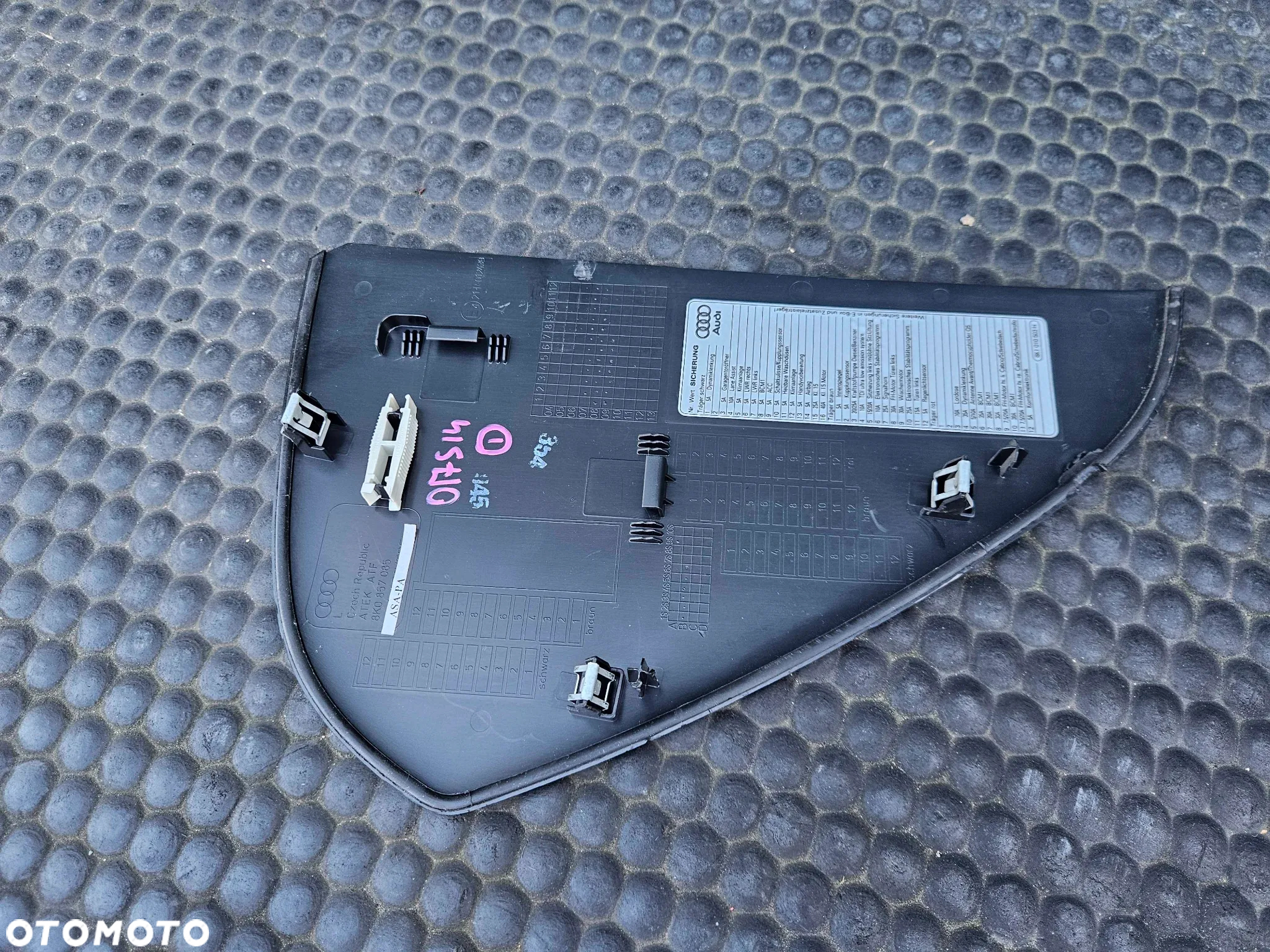 Oslona Slupka Progu Plastik Konsola Tapicerka Poszycie Wnetrza Czarne AUDI A4 B8 Sedan Kombi - 5