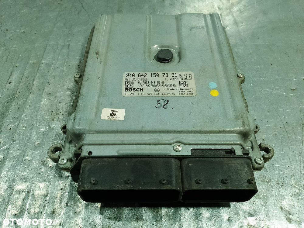 KOMPUTER, STEROWNIK MERCEDES KLASA S W221 A6421507391 0281013522 3.0 V6 - 1